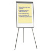 Basic Tripod Melamine Presentation Easel, 22.5" x 42", White Surface, Black Plastic/Steel Frame