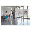 Basic Tripod Melamine Presentation Easel, 22.5" x 42", White Surface, Black Plastic/Steel Frame