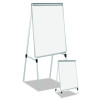 Silver Easy Clean Dry Erase Quad-Pod Presentation Easel, 28" x 39.5", White Surface, Black/Satin Aluminum Frame