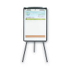 Magnetic Gold Ultra Dry Erase Tripod Presentation Easel With Arms, 28" x 38.5", White Surface, Black/Silver Aluminum Frame