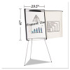 Tripod Extension Bar Magnetic Gold Ultra Dry Erase Easel, 29" x 41", White Surface, Black/Satin Aluminum Frame