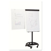 360 Multi-Use Mobile Magnetic Dry Erase Easel, 27" x 41", White Surface, Black Steel Frame