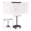 360 Multi-Use Mobile Magnetic Dry Erase Easel, 27" x 41", White Surface, Black Steel Frame