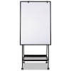 Creation Station Dry Erase Board, 29.5" x 74.88", White Surface, Black Metal Frame