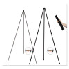 Lightweight Instant Easel, 61.5" Tall, Metal, Black