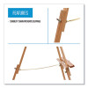 Oak Display Tripod Easel, 60" Tall, Wood, Oak Finish, Supports Up To 15 Lb