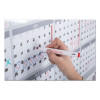 Magnetic Dry Erase Calendar Board, 12-Month Planning/Scheduling, 36" x 24", White Surface, Satin Aluminum Frame