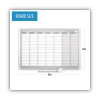 Magnetic Dry Erase Calendar Board, Weekly Planning/Scheduling, 36" x 24", White Surface, Satin Aluminum Frame
