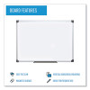 Value Lacquered Steel Magnetic Dry Erase Board, 18" x 24", White Surface, Satin Aluminum Frame