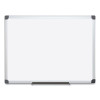 Value Lacquered Steel Magnetic Dry Erase Board, 18" x 24", White Surface, Satin Aluminum Frame