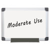Value Melamine Dry Erase Board, 36" x 48", White Surface, Satin Aluminum Frame