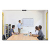 Gridded Magnetic Steel Dry Erase Project Planning Board, 1" x 2" Cells, 72" x 48", White Surface, Satin Aluminum Frame