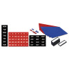 Gridded Magnetic Steel Dry Erase Project Planning Board, 1" x 2" Cells, 72" x 48", White Surface, Satin Aluminum Frame