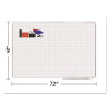 Gridded Magnetic Steel Dry Erase Planning Board With Accessories, 1 x 2 Grid, 72 x 48, White Surface, Silver Aluminum Frame