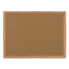Value Cork Board With Oak Frame, 24" x 36", Brown Surface, Natural Oak Frame