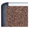 Tech Cork Board, 36" x 24", Tan Surface, Silver/Black Aluminum Frame