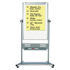 Revolver Easel, Vertical Orientation, 35.4" x 47.2", White Surface, Satin Aluminum Frame