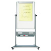 Revolver Easel, Vertical Orientation, 35.4" x 47.2", White Surface, Satin Aluminum Frame