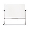 Earth Silver Easy Clean Mobile Revolver Dry Erase Boards, 36" x 48", White Surface, Natural Steel Frame