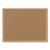 Earth Cork Board, 36" x 24", Tan Surface, Oak Finished Wood Frame