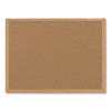 Earth Cork Board, 36 x 24, Tan Surface, Oak Wood Frame