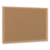 Earth Cork Board, 36" x 24", Tan Surface, Oak Finished Wood Frame