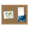 Earth Cork Board, 36" x 24", Tan Surface, Oak Finished Wood Frame