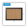 Natural Cork Bulletin Board, 36" x 24", Tan Surface, Black Wood Frame