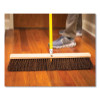 Palmyra Push Broom Kit, 24 x 64, Palmyra Bristles, Metal Handle, Yellow/Brown