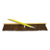 Palmyra Push Broom Kit, 24 x 64, Palmyra Bristles, Metal Handle, Yellow/Brown
