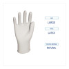 General-Purpose Latex Gloves, Powder-Free, Large, 4.4 Mil Thick, 12" Long, Natural, 100/Box