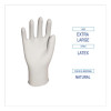 General-Purpose Latex Gloves, Powder-Free, X-Large, 4.4 Mil Thick, 9.5" Long, Natural, 100/Box