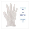 Exam Vinyl Gloves, Powder-Free, Small, 3.6 Mil Thick, 9.5" Long, Clear, 100/Box