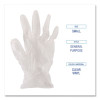 General Purpose Vinyl Gloves, Powder-Free, Small, 2.6 Mil Thick, 9.5" Long, Clear, 100/Box