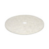 Natural Burnishing Floor Pads, 27" Diameter, White, 5/Carton