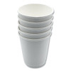 Paper Hot Cups, Double-Walled, 10 Oz, White, 500/Carton