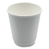 Paper Hot Cups, Double-Walled, 10 Oz, White, 500/Carton