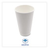 Paper Hot Cups, Double-Walled, 16 Oz, White, 500/Carton