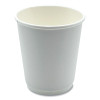Paper Hot Cups, Double-Walled, 8 Oz, White, 500/Carton