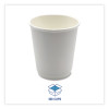 Paper Hot Cups, Double-Walled, 8 Oz, White, 500/Carton