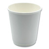 Paper Hot Cups, Double-Walled, 8 Oz, White, 25/Pack