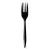 Mediumweight Polypropylene Cutlery, Fork, Plastic, Black, 1,000/Carton