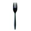 Mediumweight Wrapped Polypropylene Cutlery, Fork, Plastic, Black, 1,000/Carton