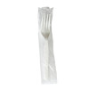 Heavyweight Wrapped Polystyrene Cutlery, Fork, Plastic, White, 1,000/Carton
