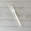 Heavyweight Wrapped Polystyrene Cutlery, Fork, Plastic, White, 1,000/Carton