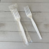 Heavyweight Wrapped Polystyrene Cutlery, Fork, Plastic, White, 1,000/Carton
