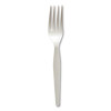 Heavyweight Wrapped Polystyrene Cutlery, Fork, Plastic, White, 1,000/Carton