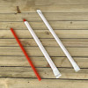 Wrapped Giant Straws, 7.75", Polypropylene, Red, 300/Pack, 24 Packs/Carton