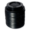 Hot Cup Lids, Fits 4 Oz Hot Cups, Plastic, Black, 1,000/Carton