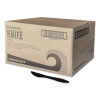 Mediumweight Polypropylene Cutlery, Knife, Plastic, Black, 1,000/Carton
